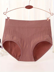 3pcs Solid Briefs Stretchy Intimates Panties