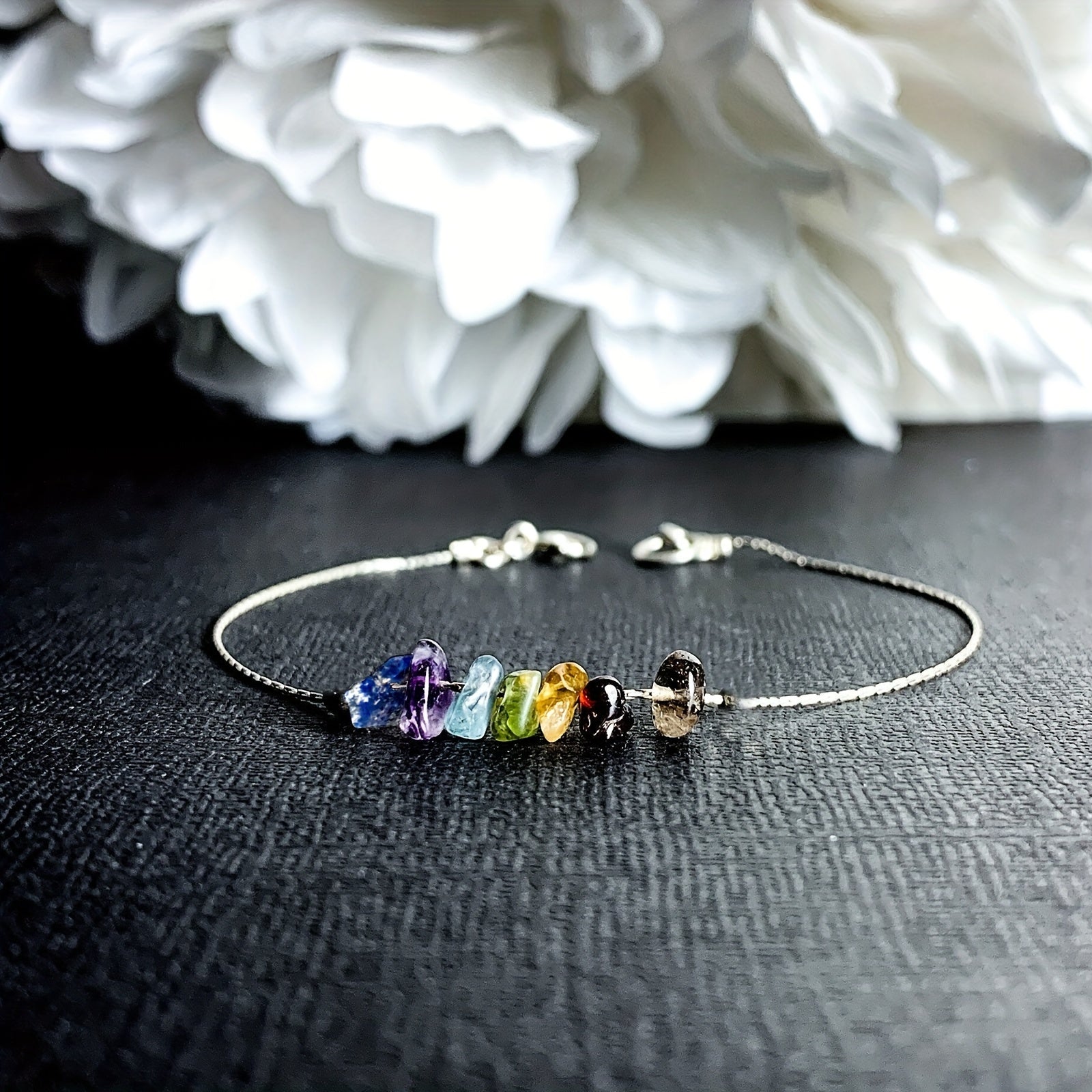7 Chakra Energy Healing Stone Bracelet Boho Ethnic Style