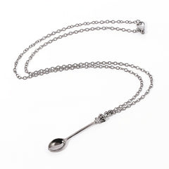 Minimalist Crown Mini Teaspoon Pendant Classic Necklace Vintage Crown Spoon