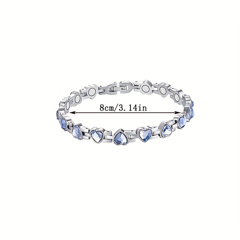 Adjustable Heart Shaped Magnetic Bracelet for Men and Women