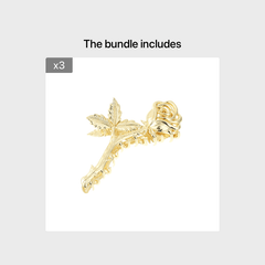 Rose Hair Claw Clip Alloy Metal Hair Clip Golden Silvery Hair Accessories