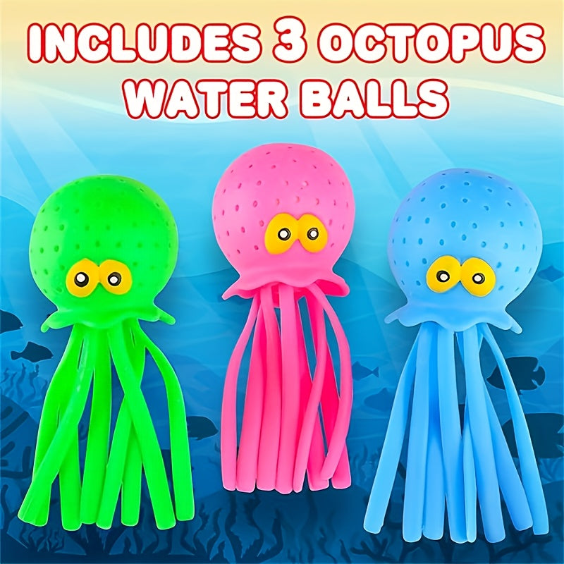 5pcs Octopus & Jellyfish Water Balls Sensory Bath Toys
