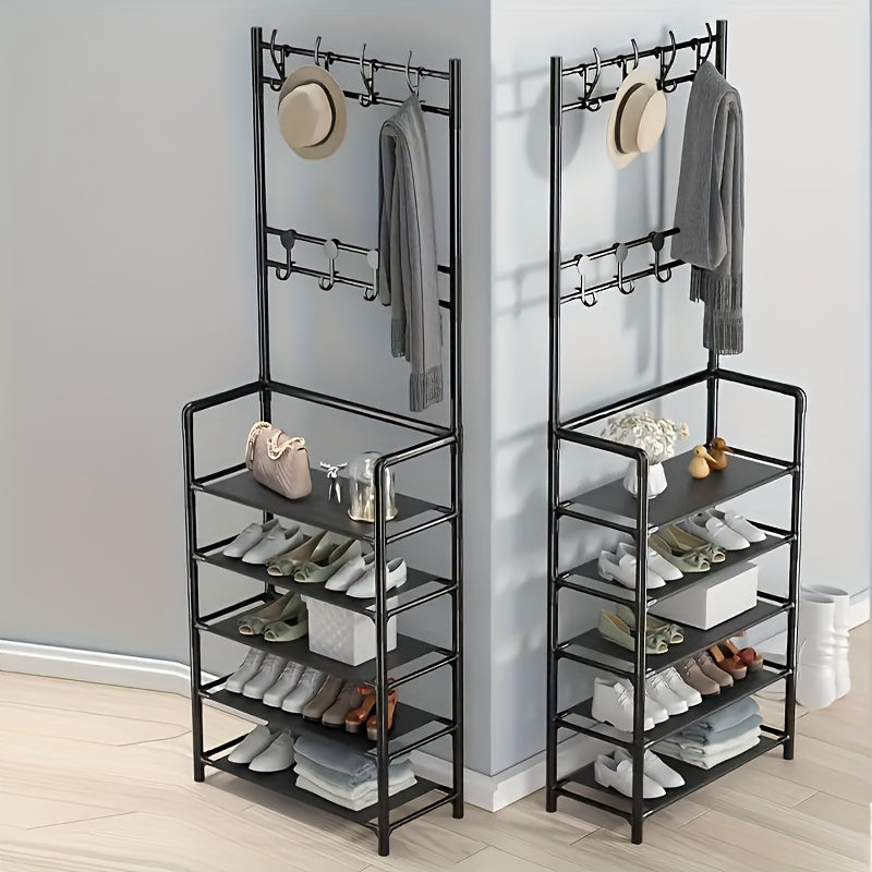 Coat Rack Shoe Storage Bench Organize Clothes Hats Shoes