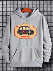 'London' Print Hoodie Hoodies For Men Men s Casual Pullover Hooded Sweatshirt