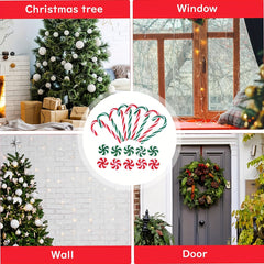20pcs Christmas Acrylic Candy Cane Decoration Set Red Green Candy Windmill
