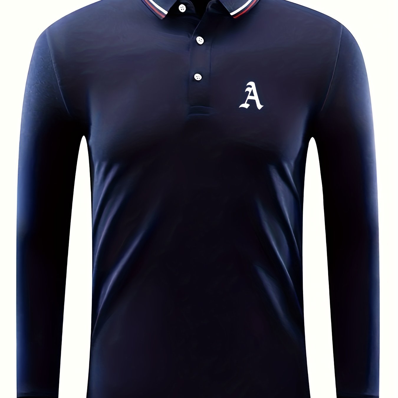 Men's Long Sleeve Polo Shirt Casual Custom Fit Golf Tennis Clothing