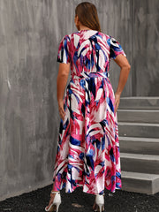  Casual Dress Women's Plus Allover Print Maxi Dress
