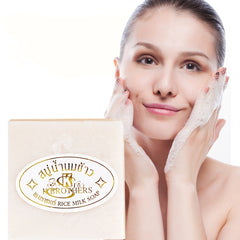 Thai Rice Milk Soap Deep Cleansing Moisturizing Acne Fighting Facial Cleanser