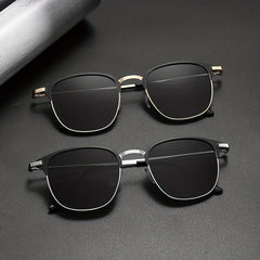 2 Pairs Square Sunglasses Mirrored UV400 Sun Shades for Women Men