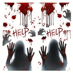 Halloween Props Wall Stickers PVC Horror Shadow Decorative Stickers