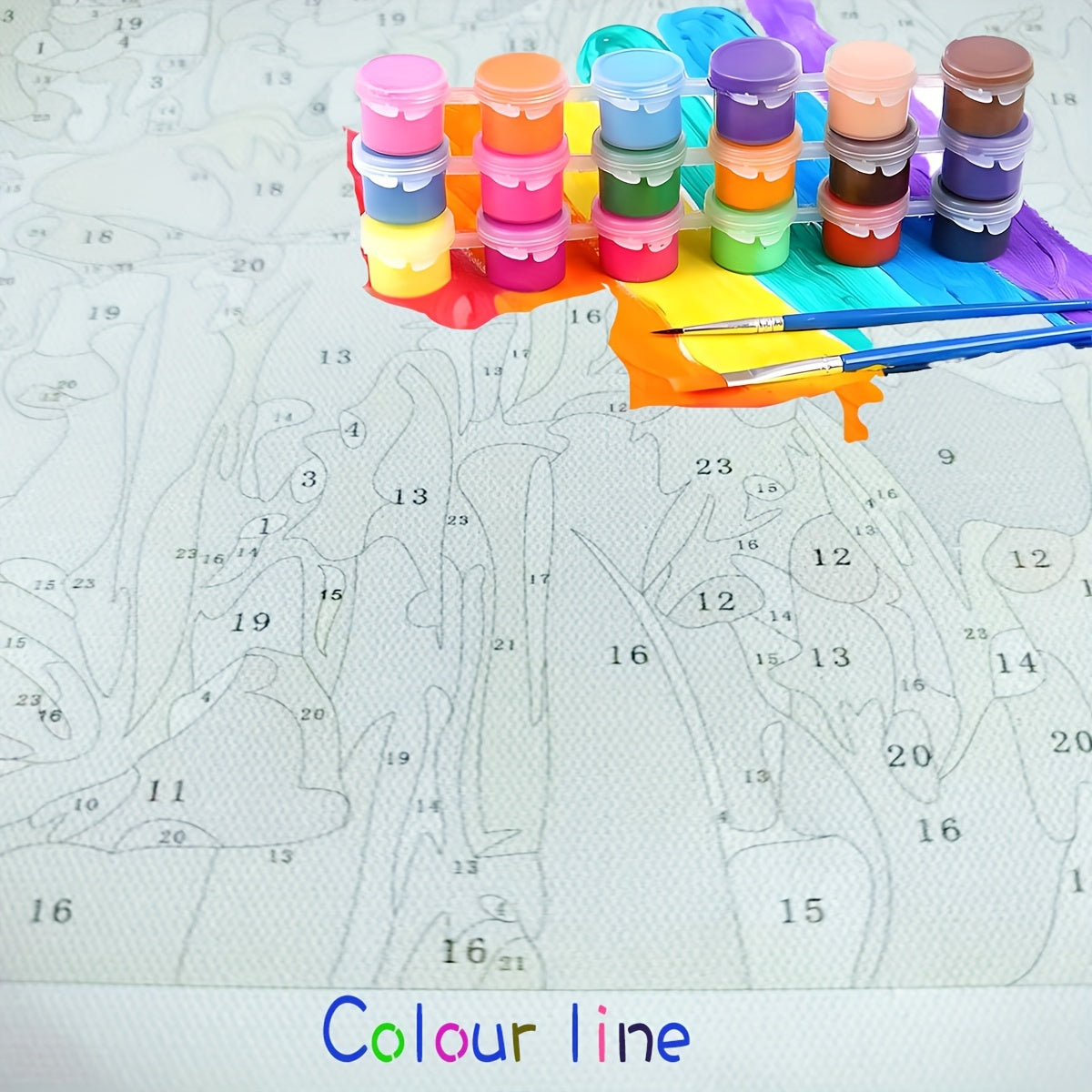 DIY Paint by Numbers Kit for Adults - Lotus Flower