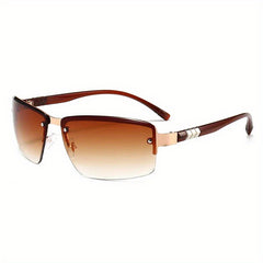 Rectangle Metal Sunglasses Business Man Men Male Glasses Retro Vintage