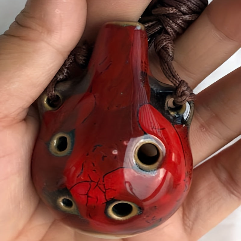 6-Hole Ceramic Flute Handicraft
