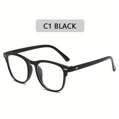 Retro Oval Frame Anti Light Shading Glasses for TV & Computer