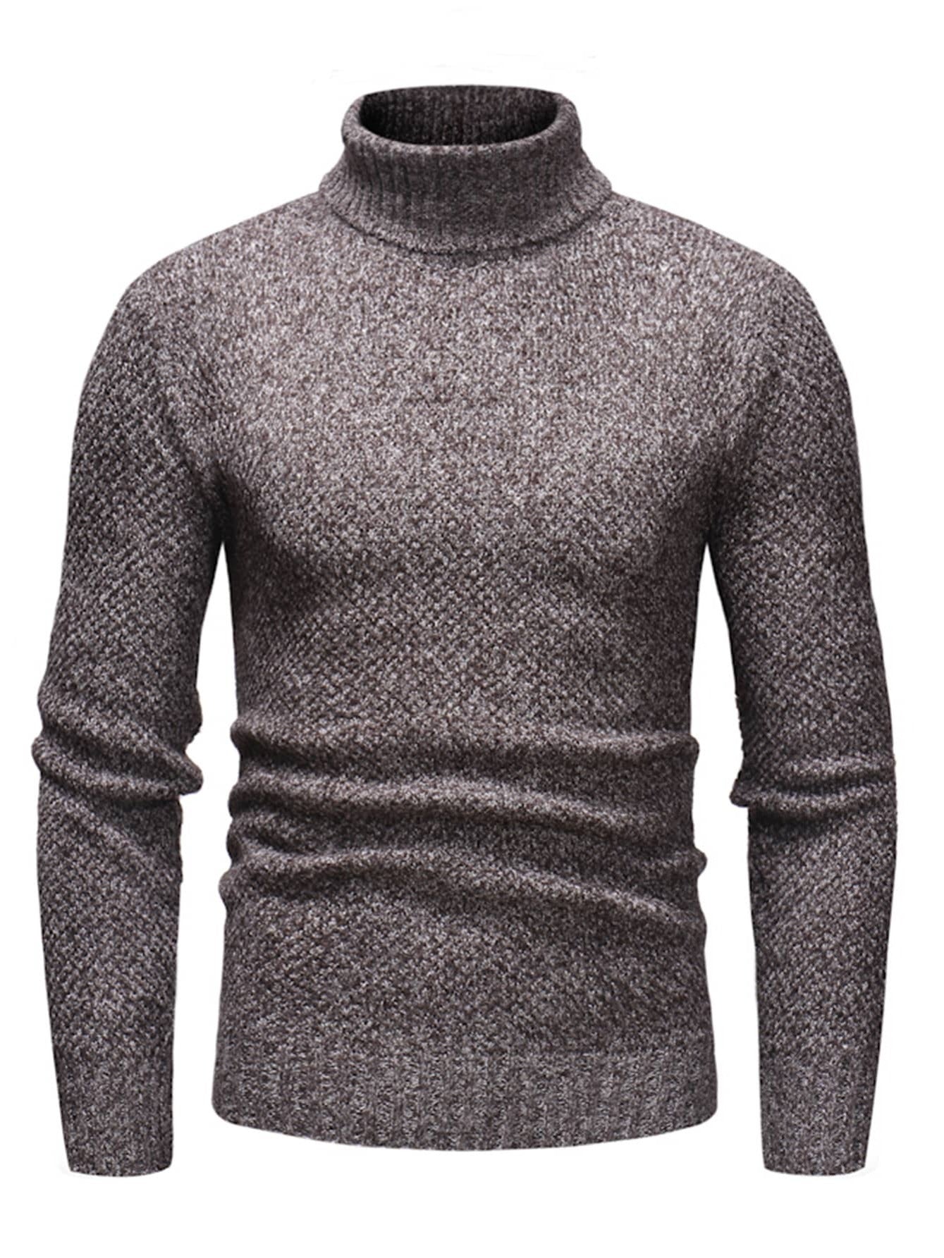 Men's Slim Fit Turtleneck Sweater for Fall & Winter