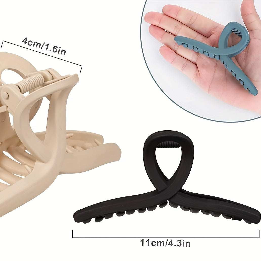 Women's Large Frosted Hair Claw Butterfly Clip Solid Shark Claw Hair Accessory