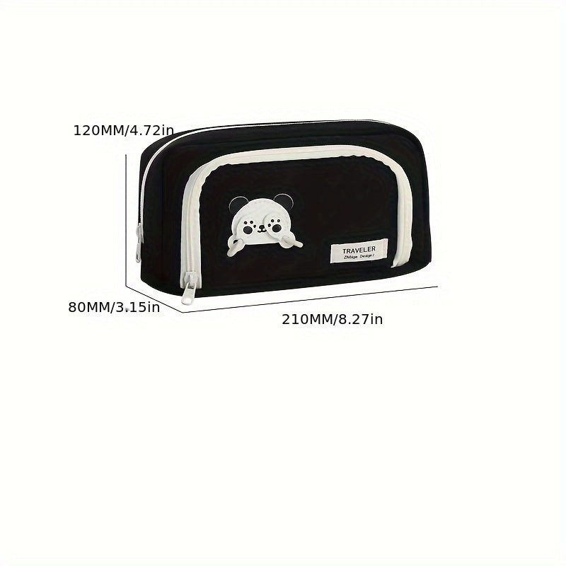 Panda Large Capacity Pencil Case for School Students