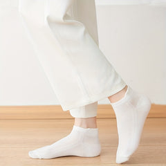 6 Pairs Solid Sports Socks Low Cut Soft Lightweight Women's Stockings