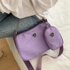 Nylon Chians Shoulder Bag Women Crossbody Messenger Handbag