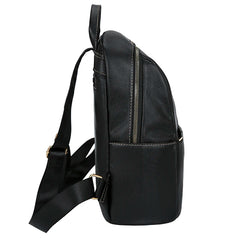 Women Soft Leather Backpack Vintage Female Shoulder Bags Casual Travel