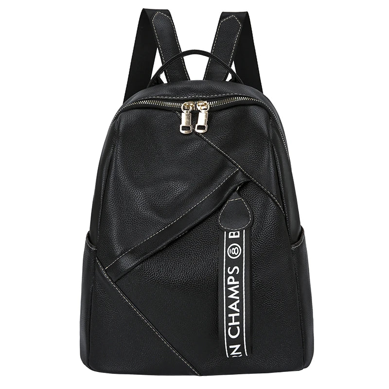 Women Soft Leather Backpack Vintage Female Shoulder Bags Casual Travel