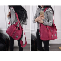 Women Bags Multifunction Backpack Shoulder Tote Reusable Shopping Crossbody Bag