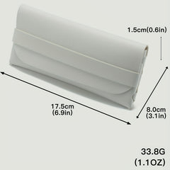 Solid Glasses Bag PU Leather Sunglasses Case Soft Portable Eyewear Container