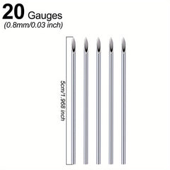 5 Pcs Disposable Piercing Needles for Ear Nose Lip Nipple Piercing