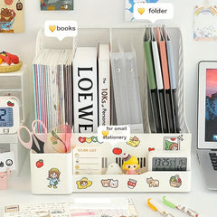 Desktop Bookends Storage Organizer for Office Desk and School