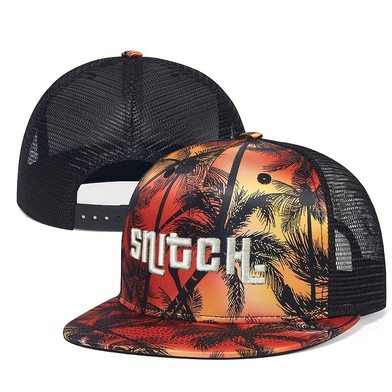 Unisex Breathable Adjustable Baseball Cap With Letter Embroidery