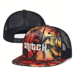 Unisex Breathable Adjustable Baseball Cap With Letter Embroidery