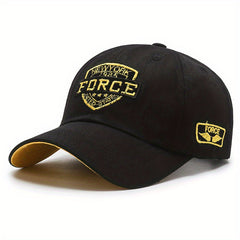 YORK FORCE Baseball Cap Unisex Letter Embroidery Solid Sun Hat