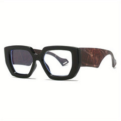 Jelly Marbling Clear Lens Glasses Cat Eye Spectacles Frame