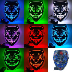 Ghost Luminous Face Mask for Halloween Party