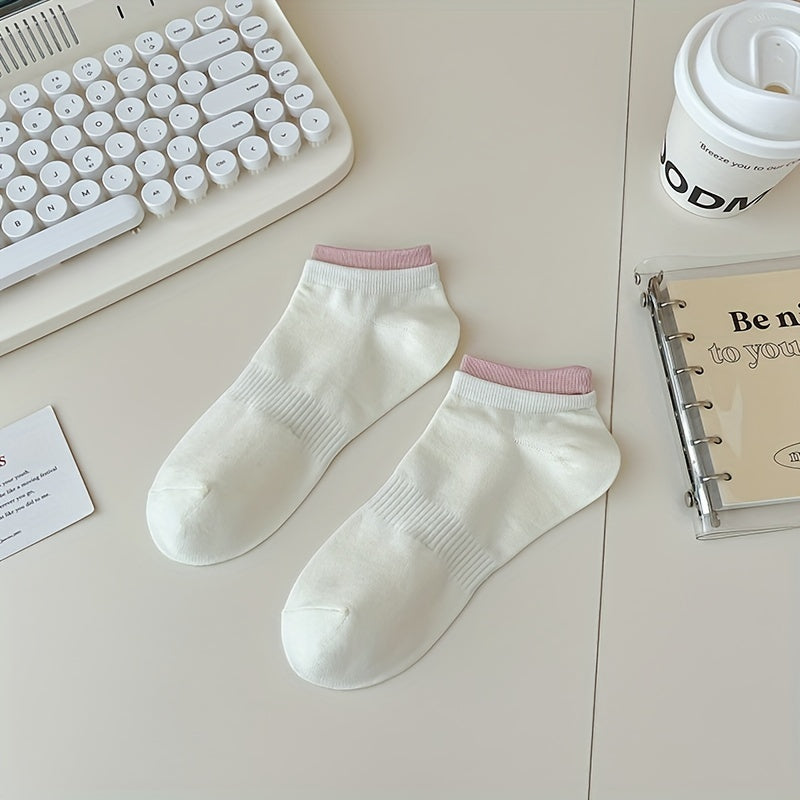 6 Pairs Women's Low Cut Soft & Lightweight Solid Socks
