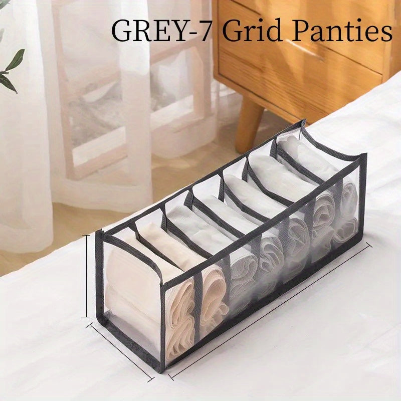 Grid Storage Box for Underwear, Socks, and Bras - Home and Bedroom Organizer