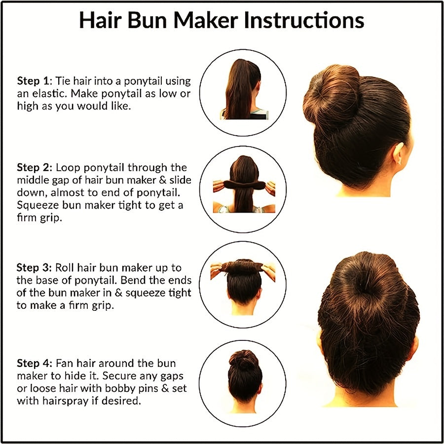 4pcs Bun Maker Hair Styling Tools Girls Hair Accessories
