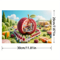 Candy Theme 5D Diamond Painting Kit with 3D Effect & Lollipops Houses Cars