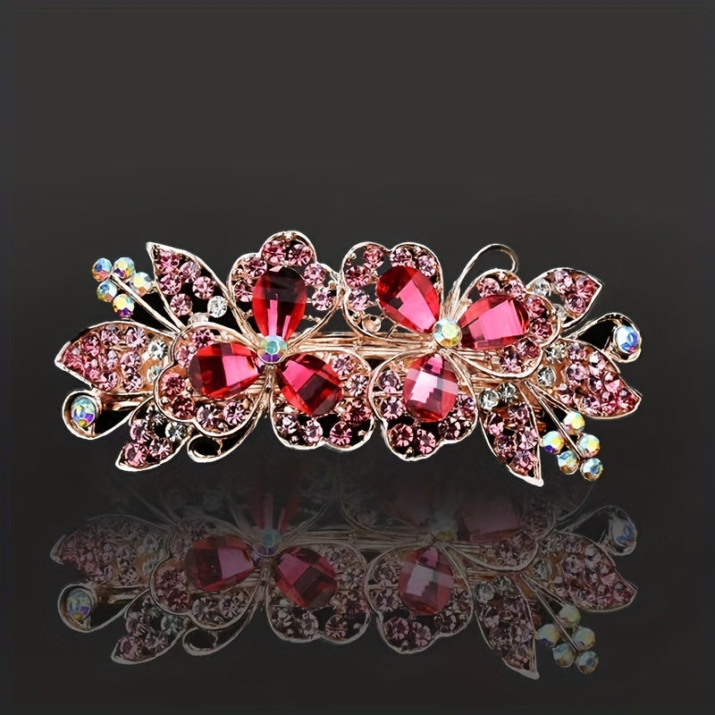 Rhinestone Back Head Clip Hair Accessory