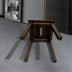 Walnut Wood Stool Tea Table Living Room Dining Learning Chair Porch Handle