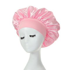 Wide Brim Satin Hair Hat Bonnet Headwear