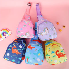 Cartoon Dinosaur Chest Bag Coin Purse Messenger Bag for Kids