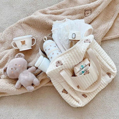 Mommy Bag Embroidery Satchel Outdoor Travel Baby Storage Bag