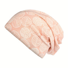 Leaf Print Beanie Turban Cap Soft Lightweight Chemo Hats