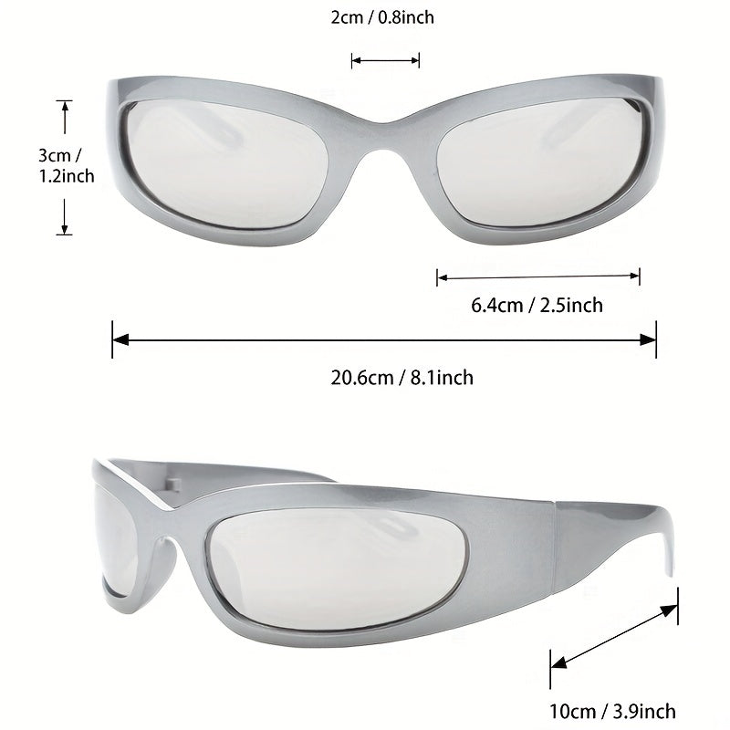 Y2K Wrap Around Sunglasses Anti Glare UV400