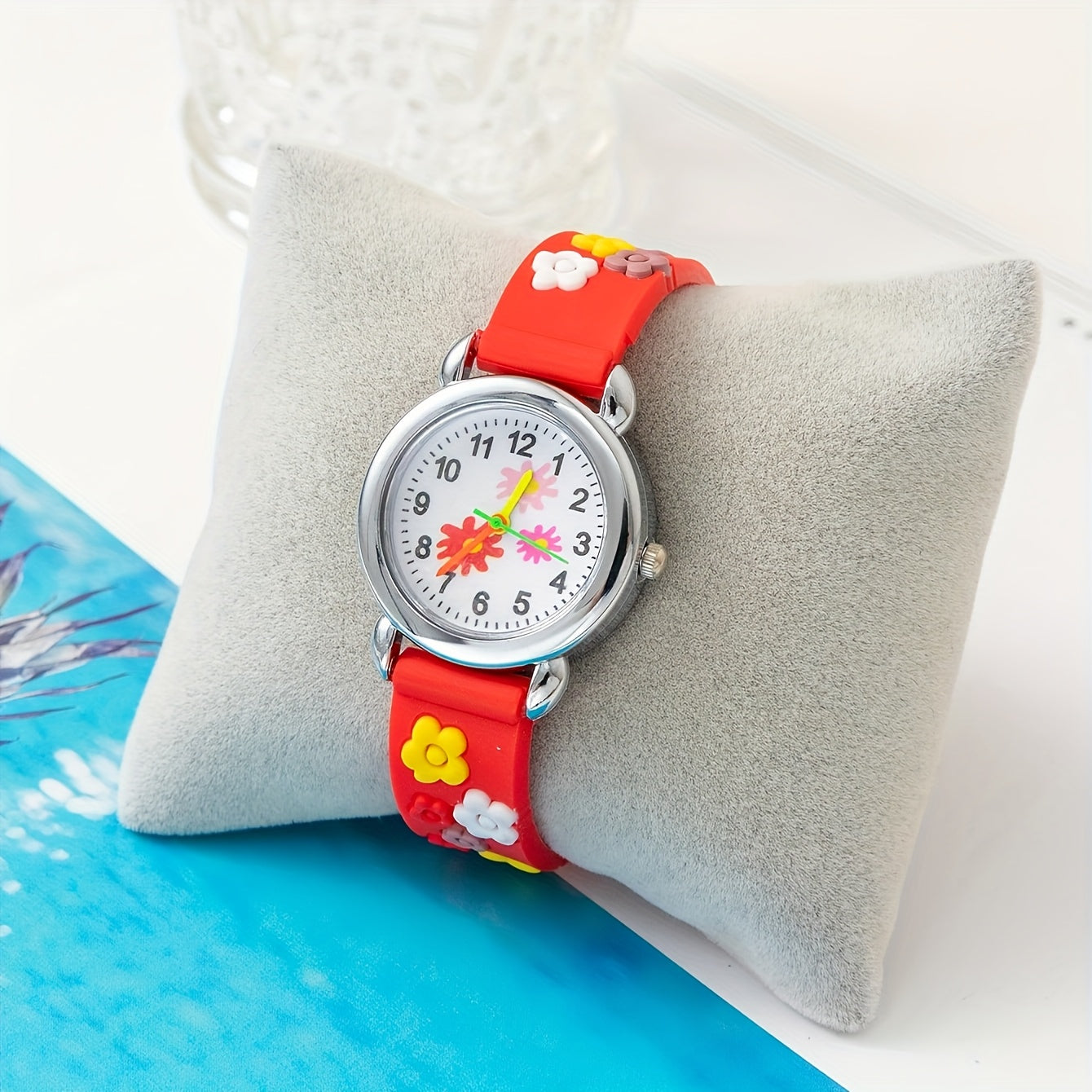 2pcs Small Flower Quartz Watch, Not Waterproof, School Birthday Gift