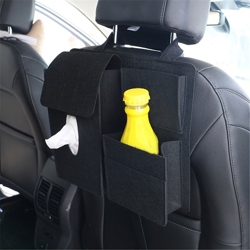 Car Back Seat Storage Bag Felt Organizer Tissue Holder Car Accessories