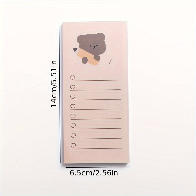 Cookie Bear Tearable Portable Note Book 50 Sheets