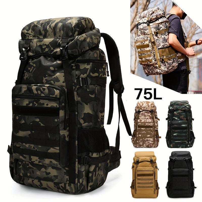 75L Camo Backpack Waterproof Outdoor Tactical Bag