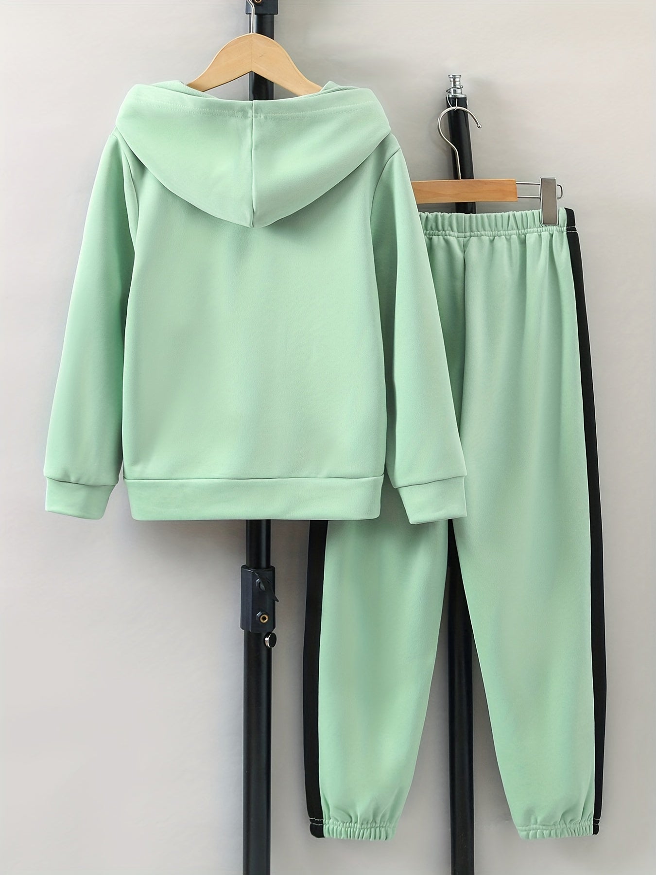 Boy's Clash Hoodie & Sweatpants Set Long Sleeve Top for Spring Fall